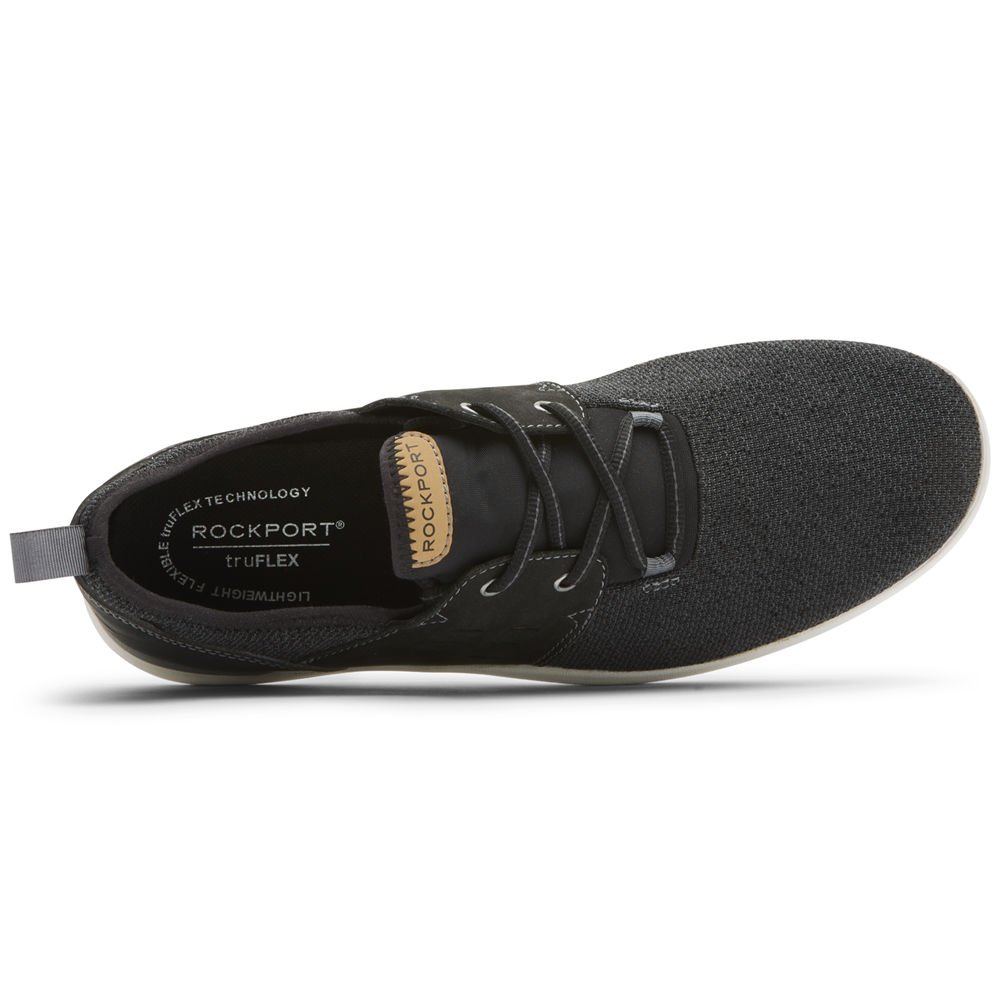 Tenis Rockport Homem Pretas - Truflex Tie - 49370NIOJ